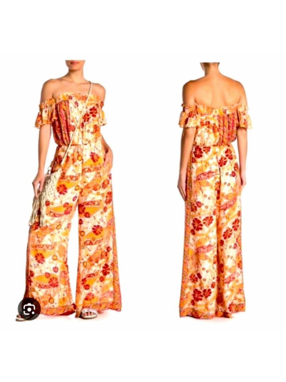 Free People Carmen Floral Jumpsuit